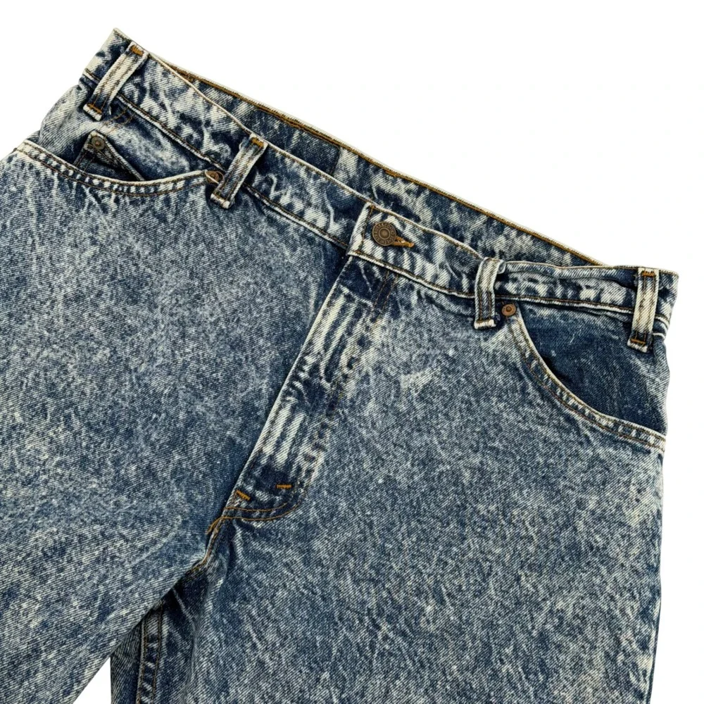 Vintage 80's Levi's 550 Orange Tab Acid Wash Jeans USA Made 36x30 Relaxed Fit